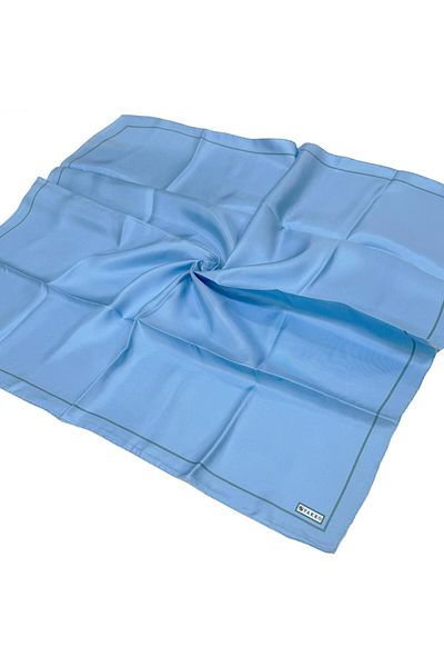 Vakko Eșarfă de mătase twill simplă - albastru deschis