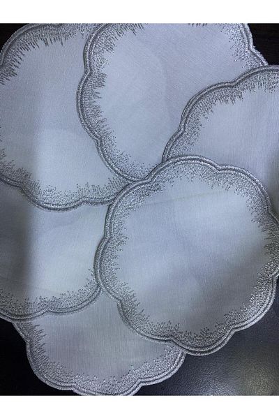 elif aksesuar 6-Piece Coffee Presentation Napkin Silver
