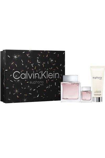 Calvin Klein Calvin Klein Euphoria Men Set – EDT 100ml + Travel EDT 15ml + After Shave Balm 100ml, Gift for Him