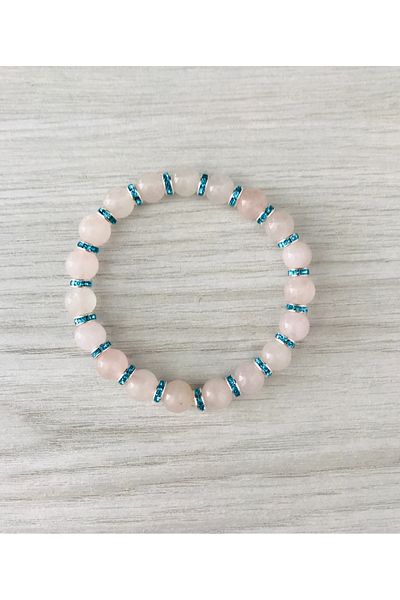 MK tasarım Real Pink Quartz Bracelet Mkt011