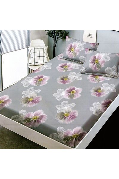 NufJoy Finet Gros Elastic Fitted Sheet Set for Mattress 160x200 cm and 2 Pillowcases 50x70 cm