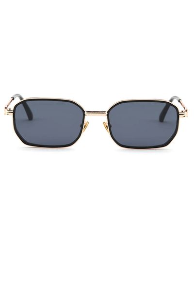 MUADEX Black Gold Frame Eshfr Single Black Glass Eyeglasses