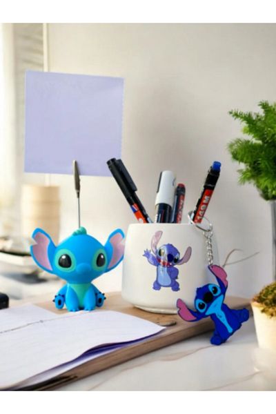 Perazayn Stitch Cute Koala Photo Note Holder-Pen Holder-Keychain Set Gift Holder with Plate