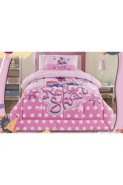 Moon Single Bed Sheet Filling, 3-Piece Reversible Cartoon Printed Quilt Set, for Your Child's Comfort