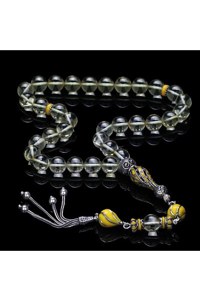 TESBİHCİBABA Old Collection Water Drop Has Amber Prayer Beads