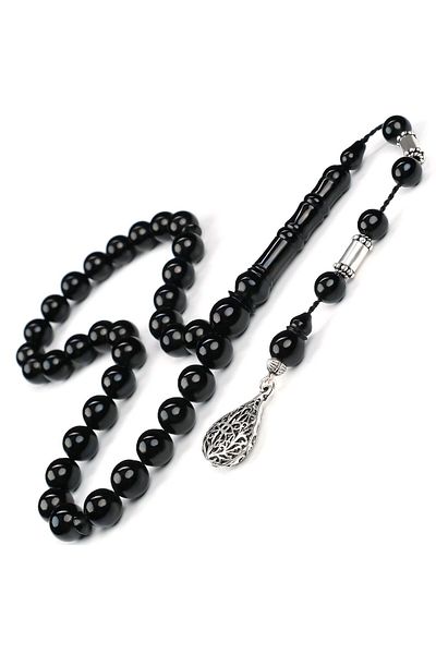 TESBİHCİBABA Master's Work Silver System Erzurum Oltu Stone Prayer Beads