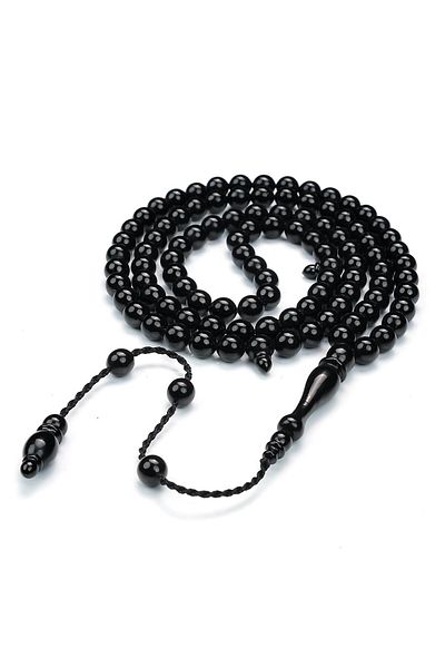 TESBİHCİBABA Mini Habbeli Erzurum Oltu Stone Prayer Beads with Two Beads