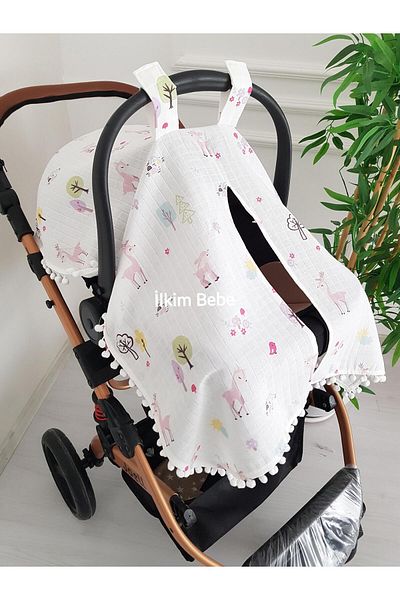 ilkimbebe Gazelle Pompom Baby Stroller Cover