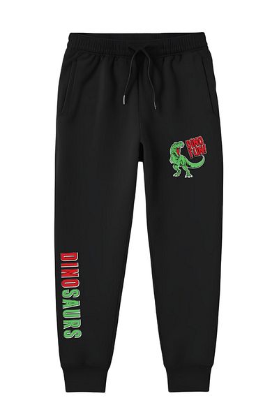 FYK KİDS Pantaloni de sport cu buzunar cu imprimeu DINO FUN BĂIEȚI
