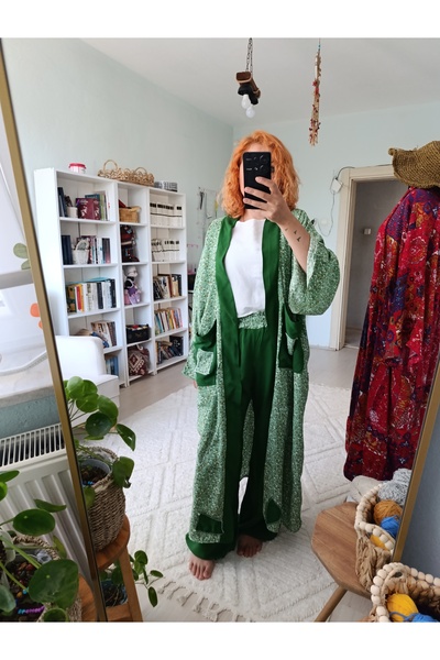 ÇATI KATI Çatı Katı Vintage Özel Tasarım Taşra Esintisi Kimono