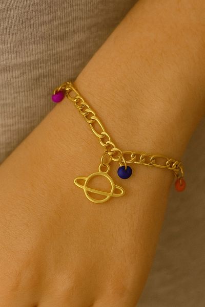 andela Saturn Beaded Bracelet