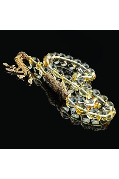 TESBİHCİBABA Special Color Special Tassel Damla Amber Prayer Beads with Imame Set