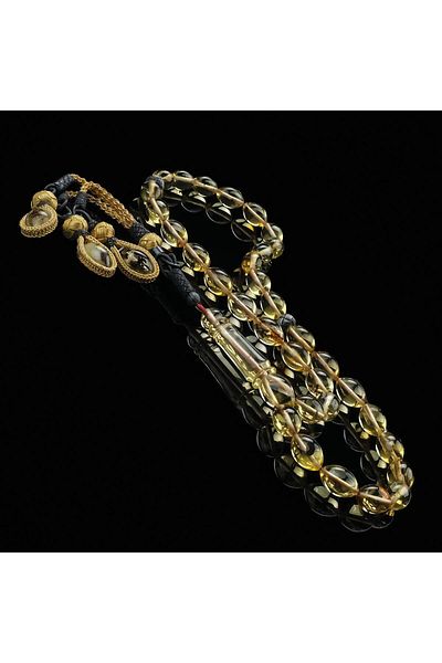TESBİHCİBABA Special Series Kazaz Fossil Drop Amber Prayer Beads