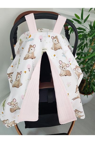 ilkimbebe Ağaçlı Ceylan Double Sided Baby Stroller Cover