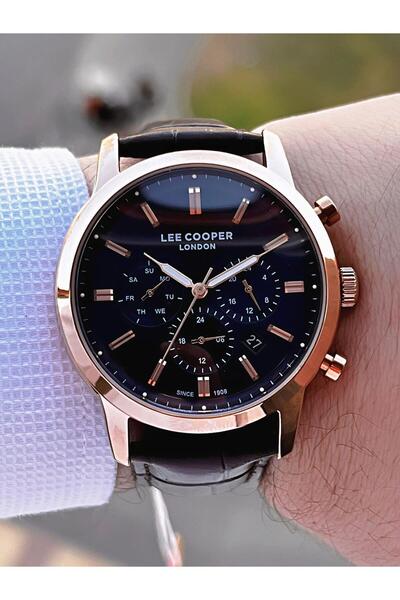 Lee Cooper Leather Cord Inside Functions Active 5 Atm Water Resistant Men's Wrist Watch Elc.08186.492