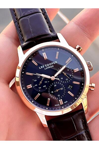 Lee Cooper Leather Cord Inside Functions Active 5 Atm Water Resistant Men's Wrist Watch Elc.08186.492