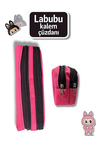 madam gold Labubu Pen Wallet – 2 Compartments, Cute and Practical!
