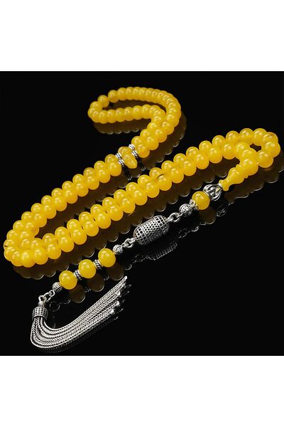 TESBİHCİBABA Alkan Master Crafted Crimping Amber Prayer Prayer Beads