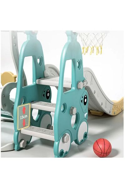 FULLJOY 3*1 Car Design Slide with Swing and Basketball FJY-34