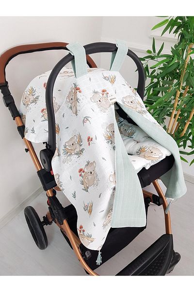 ilkimbebe Koala Double Sided Baby Stroller Cover, Stroller Cushion
