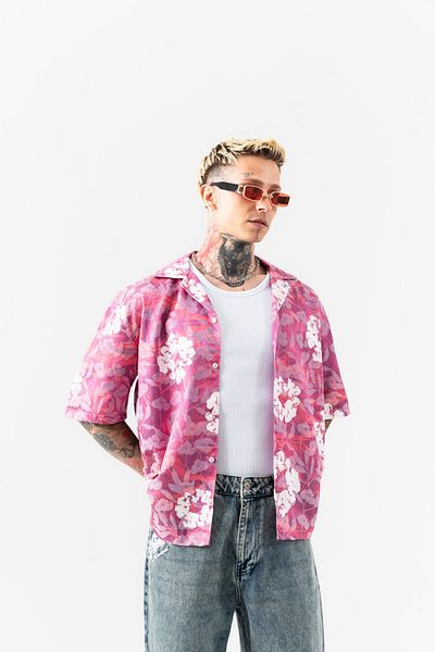 go gang own Риза с релефен мотив и бродерия „Сълзи“