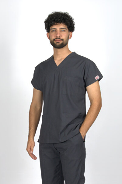 SEZA TEKSTİL Füme Premium Flex Unisex Lycra Scrubs Doctor Asistentă Uniformă ...