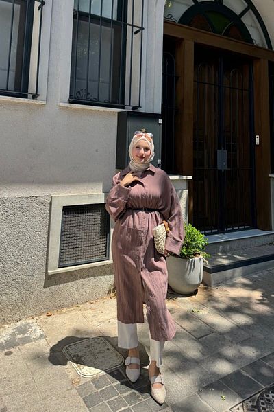 lurex moda Cămașă lungă din bumbac și in