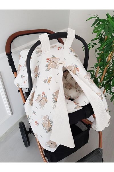 ilkimbebe Koala Double Sided Baby Stroller Cover, Stroller Cushion