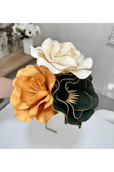 Pembeli Kızın Butiği 3 ΤΕΜΑΧΙΑ LATEX EVA ΛΟΥΛΟΥΔΙ ΠΡΑΣΙΝΟ-ΚΡΕΜΑ-ΧΡΥΣΟ