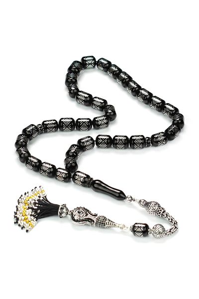 TESBİHCİBABA Special Production Dot Processing Oltu Stone Prayer Beads