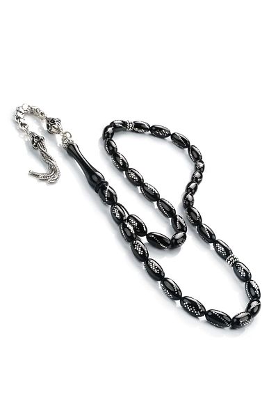 TESBİHCİBABA Silver Çakım Erzurum Oltu Stone Rosary