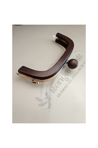 RENGARENK Wooden Bag Burs - Screw Bag Burs - Wooden Bag Handle 20cm
