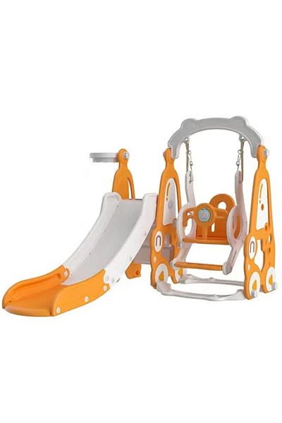 FULLJOY Car-shaped slide with swing and basketball hoop 3*1, 173*120*122 cm UN-JT12