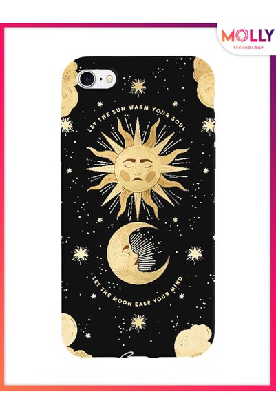 Molly Black Starry Oracle Pattern Silicone Case for iPhone 8
