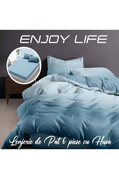NufJoy Finet Cotton Linen 6 pieces Enjoy Life Fitted sheet for mattress 160x200 cm or 180x200 cm