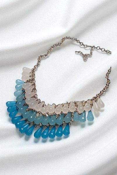 PETEK AKSESUAR Crystal Drop Exaggeration Necklace K