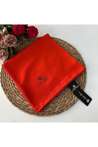 Silk Home Solid Color Twill Scarf Orange Lth0224