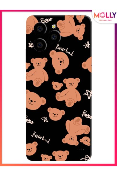 Molly حافظة سيليكون منقوشة باللون الأسود من Boop Bearies لهاتف Omix X6