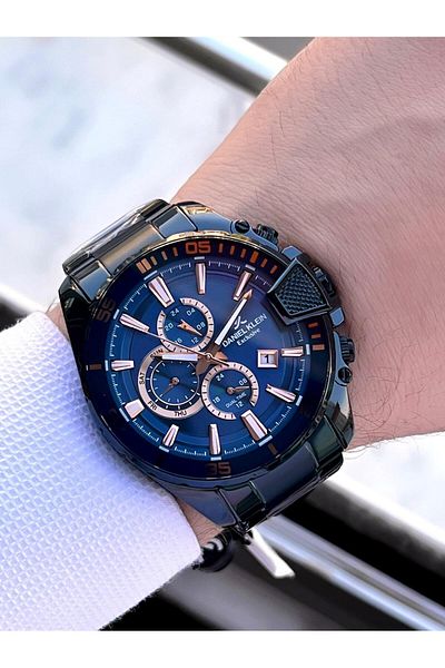 Daniel Klein Steel Cord Chronometer Dial Design 5 Atm Water Resistant Men Wristwatch 10034.N6