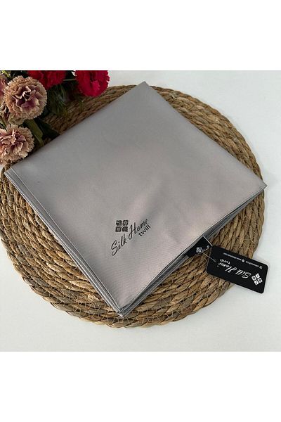 Silk Home Solid Color Twill Scarf Light Gray Lth0205