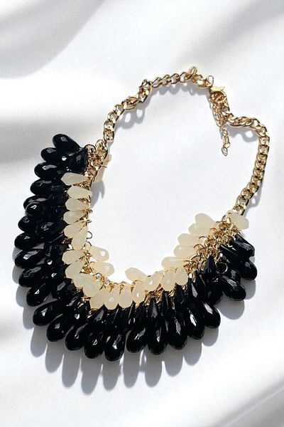 PETEK AKSESUAR Crystal Drop Exaggeration Necklace B