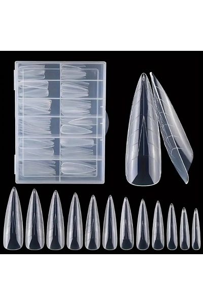 GIRLS CORNER Cutie 120 de tipsuri Full Cover Stiletto Grit