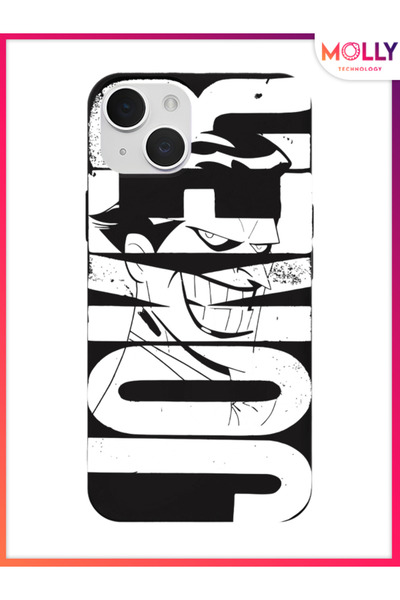 Molly iPhone 15 İçin Siyah Card King Desenli Silikon Kılıf