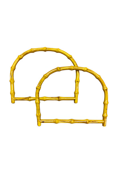 EleganTShoP Mâner acrilic pentru geantă cu aspect de bambus 15*19 cm T4M