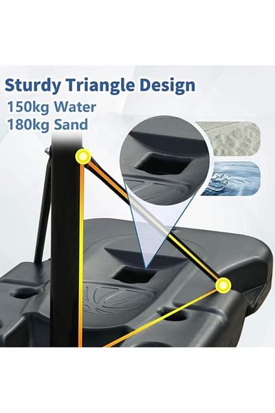 Generic Basketball Stand - Adjustable Height Basketball Stand up to 236cm with Ball and Air Pump