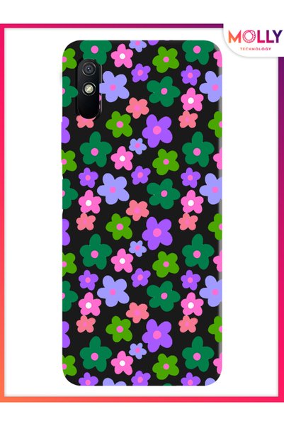Molly Black Spring Explosion Pattern Silicone Case for Xiaomi Redmi 9A