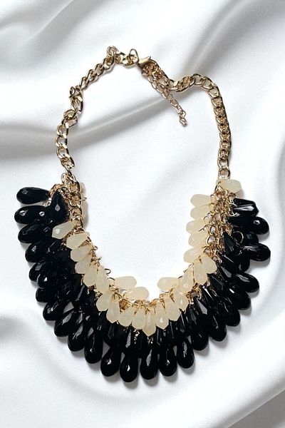 PETEK AKSESUAR Crystal Drop Exaggeration Necklace B