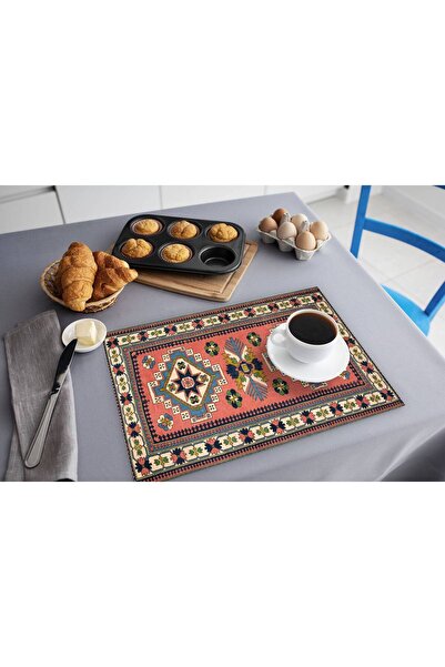 TURKISHRUG KINGDOM Çok Renkli Etnik Kumaş Görünümlü Supla