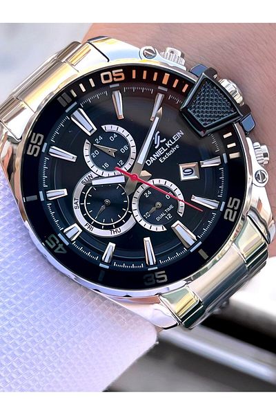 Daniel Klein Steel Cord Chronometer Dial Design 5 Atm Water Resistant Men Wristwatch 10034.N1