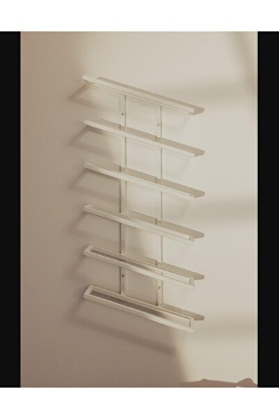 df doffo.com.tr creative furniture designs 6'lı Beyaz Metal Şarap Rafı Duvara...